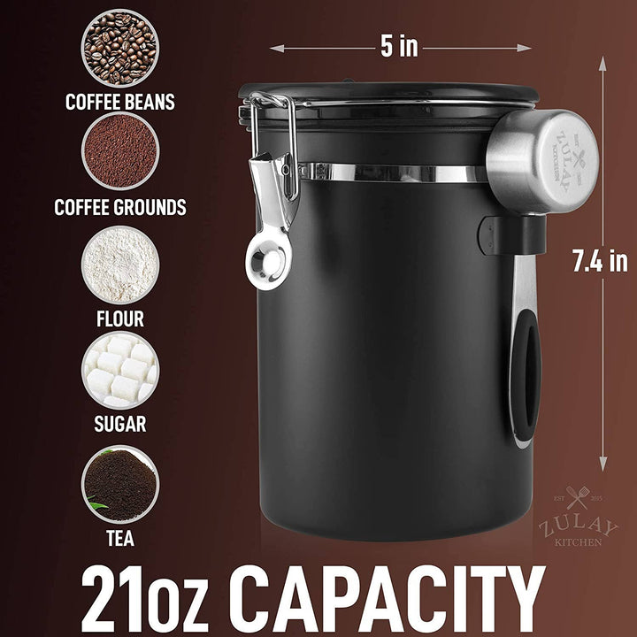 21oz Coffee Canister For Ground Coffee