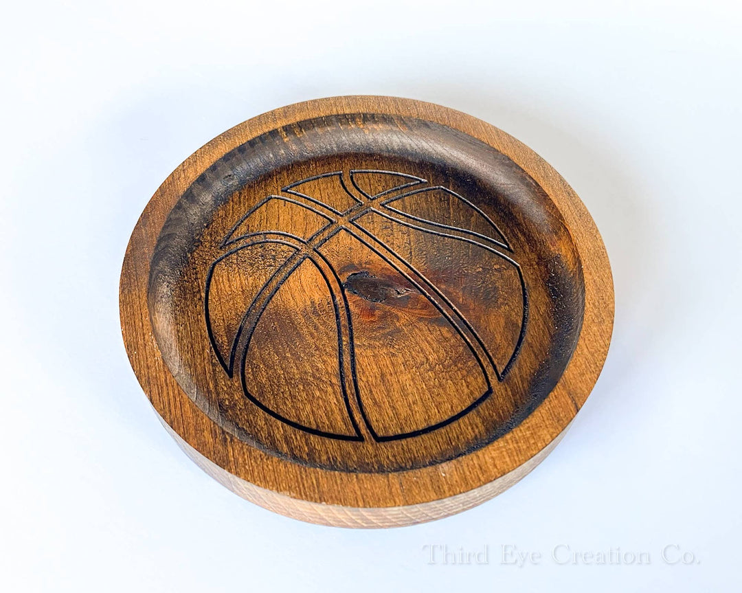 Hardwood Basketball Tray, Catchall Tray, Sports Gift