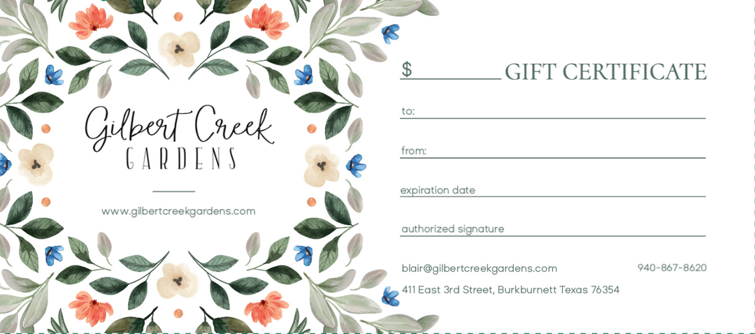 Gift Card - Gilbert Creek Gardens