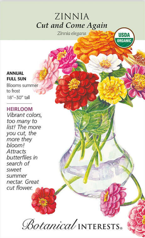 Cut and Come Again Zinnia Seeds