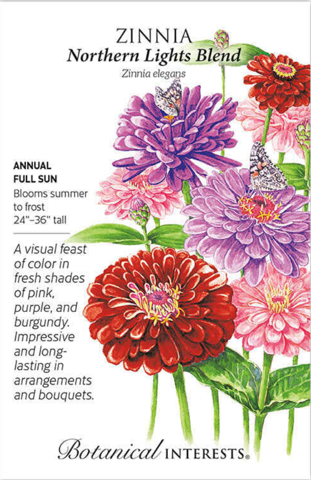 Northern Lights Blend Zinnia Seeds