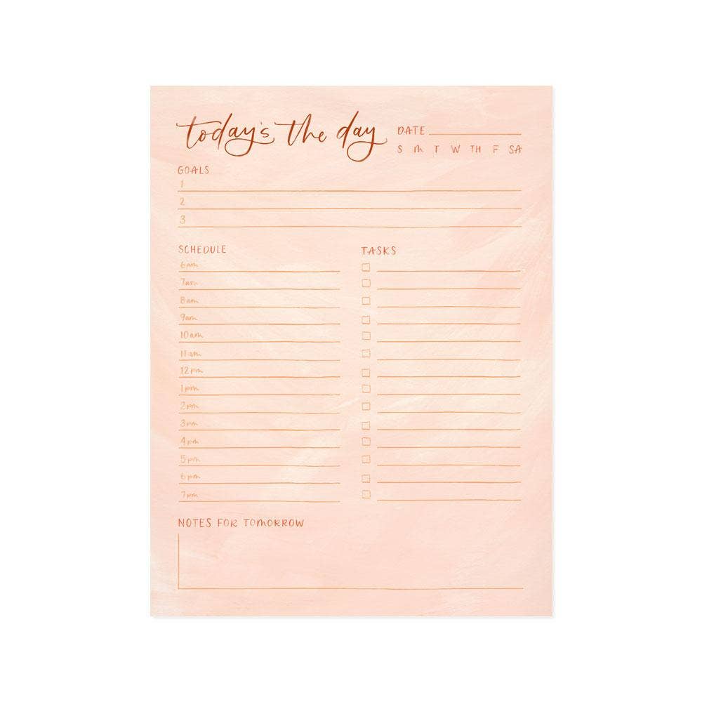 Peach Today Is the Day Notepad