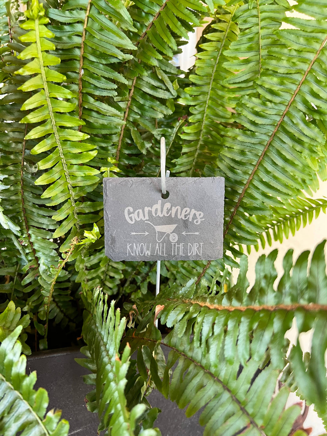 Gardeners Know All The Dirt Slate Plant Marker