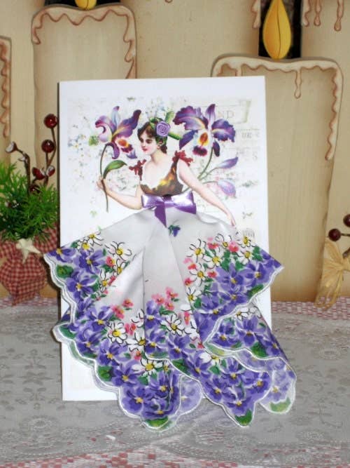 Orchid Fairy Keepsake Hanky Card