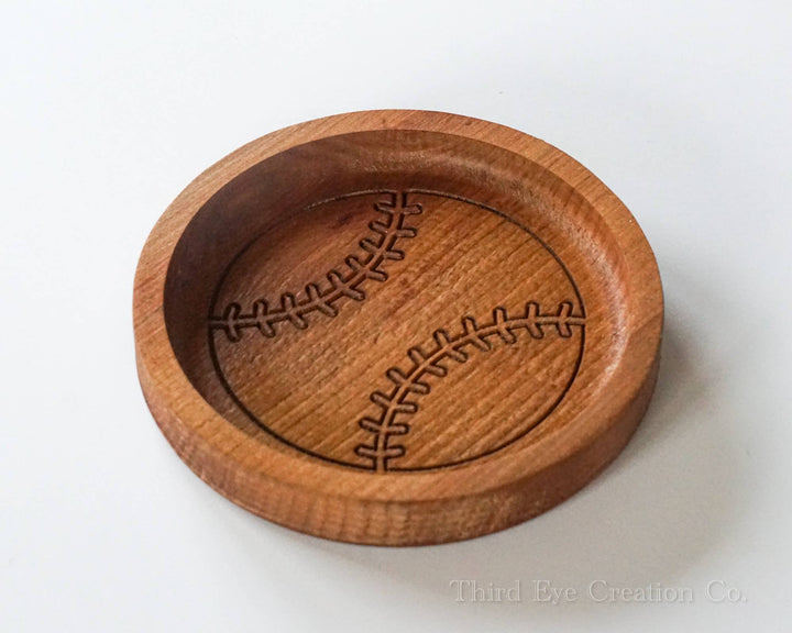Hardwood Baseball Tray, Catchall Tray, Sports Gift