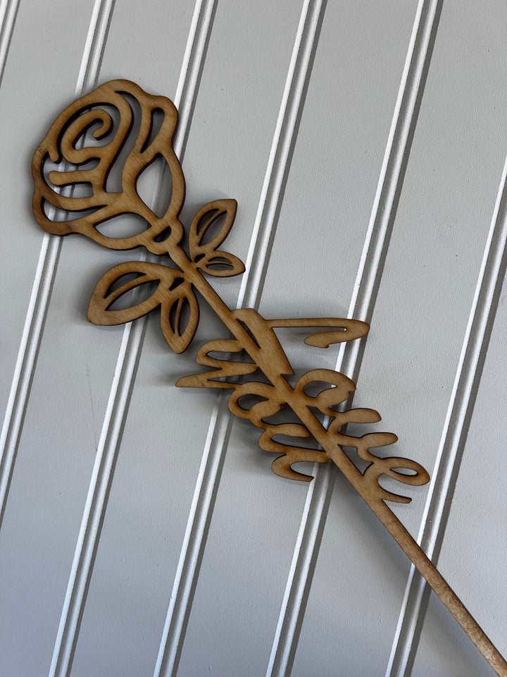 Wooden Flower Pick