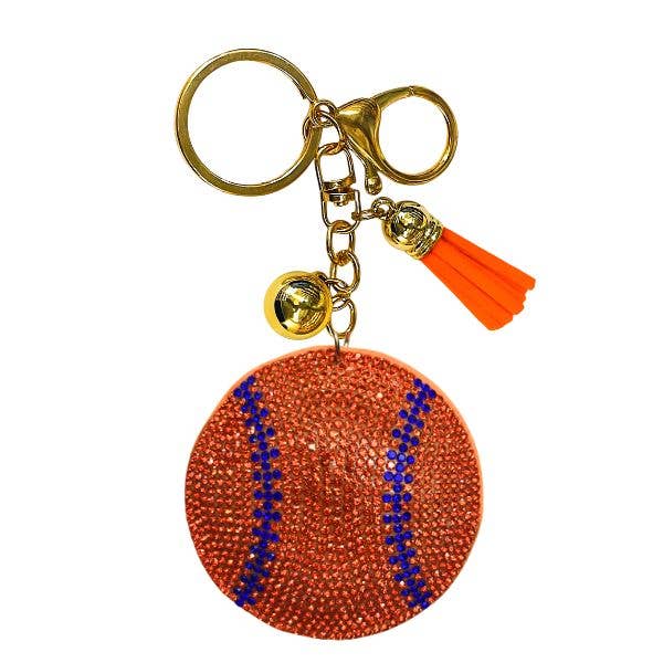 Sports Crystal Bling Keychains