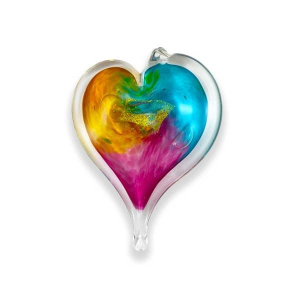 Small Handblown Glass Heart Handblown