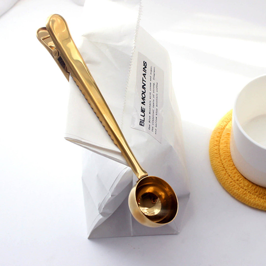 Stainless Steel Tea Scoop & bag clip for Loose-Leaf Tea