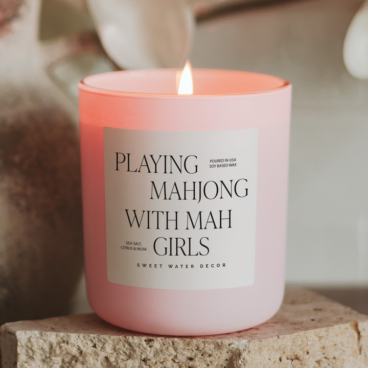 Playing Mahjong with Mah Girls 15 oz Soy Candle