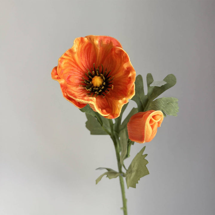 20''T PU Soft Touch Faux Anemone Flower, Sinlge Stem Anemone