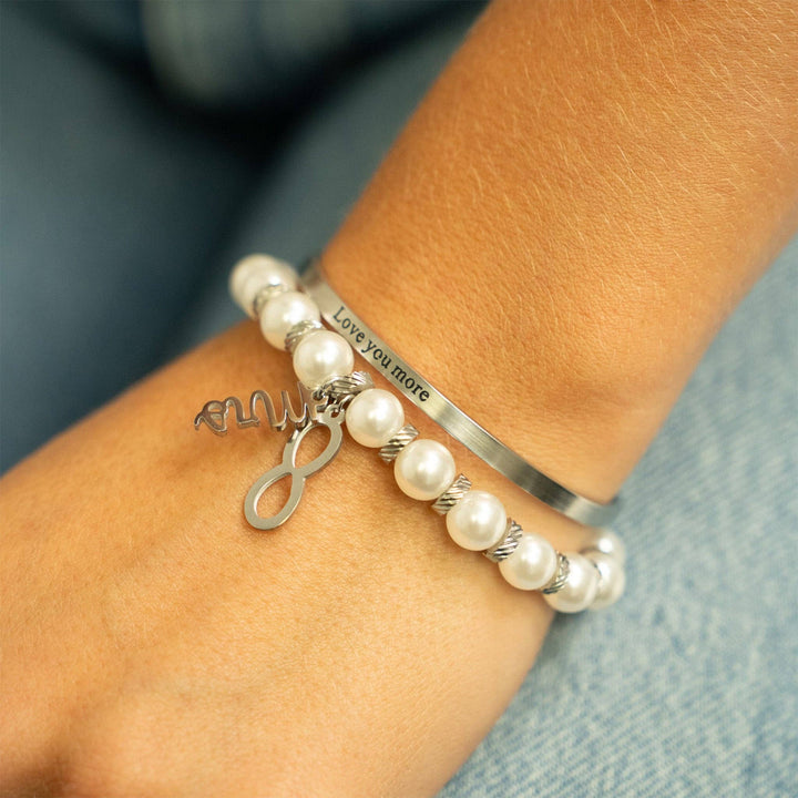 18K Gold PVD Stainless Steel Love you more Bracelet