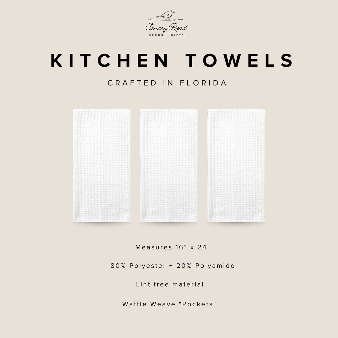 Bird Chinoiserie Floral Kitchen Towel Blue White Spring Bow