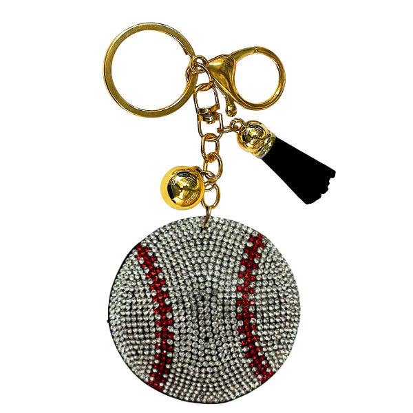 Sports Crystal Bling Keychains