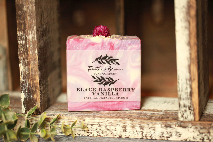 Black Raspberry Vanilla Artisan Bar Soap, 4.5 oz.
