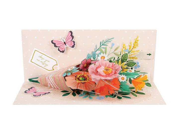 Beautiful Bouquet Panoramic Pop-Up Card