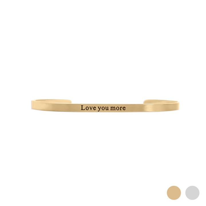 18K Gold PVD Stainless Steel Love you more Bracelet