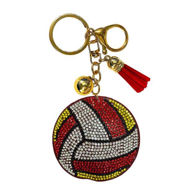 Sports Crystal Bling Keychains