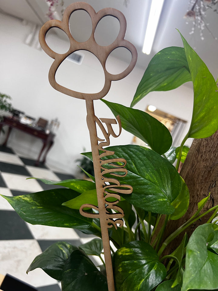 Wooden Bulldog Flower Spirit Picks