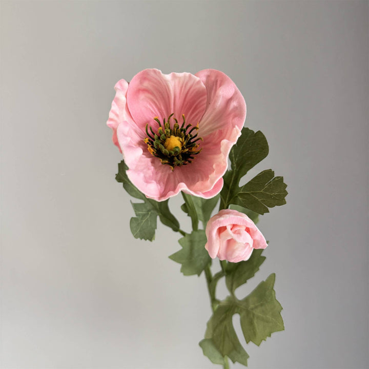 20''T PU Soft Touch Faux Anemone Flower, Sinlge Stem Anemone