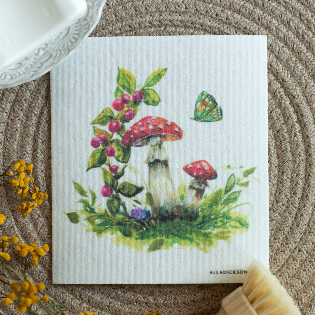 Mushroom Dishcloth Amanita Muscaria Reusable Dishcloth