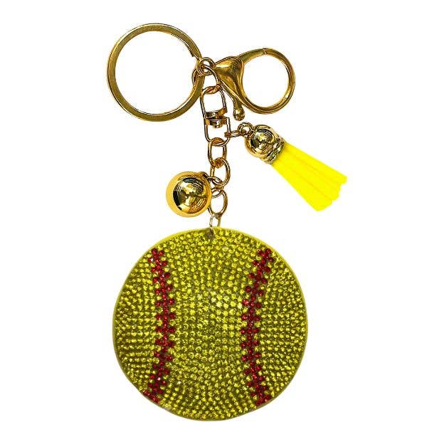 Sports Crystal Bling Keychains