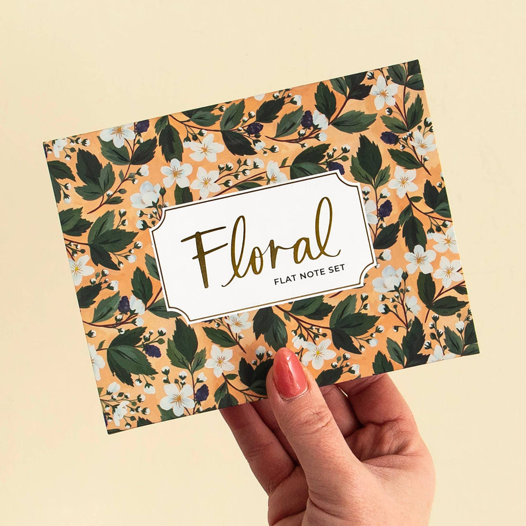 Floral Envelope Flat Note Set