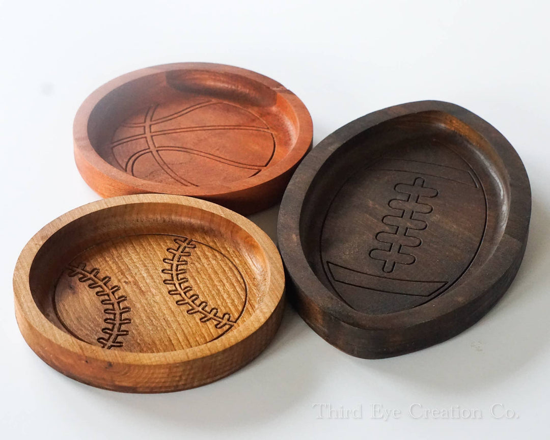 Hardwood Baseball Tray, Catchall Tray, Sports Gift