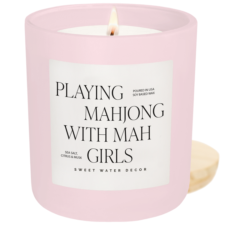 Playing Mahjong with Mah Girls 15 oz Soy Candle
