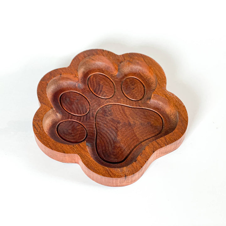 Hardwood Paw Print Tray, Animal Paw Catchall Tray