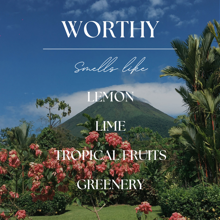 Worthy | Volcanic Island | 9 oz. Clear Jar Soy Candle