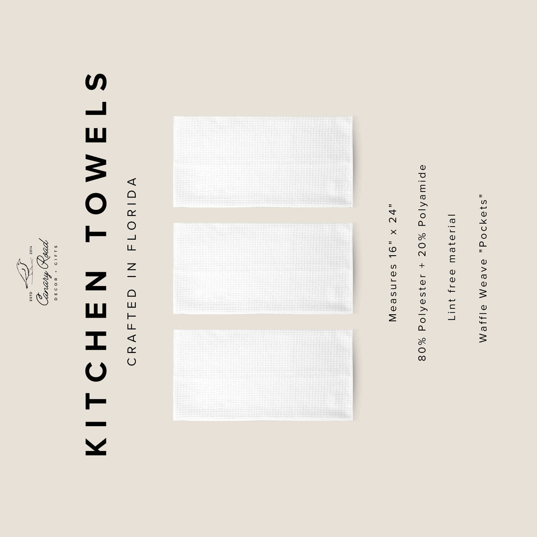 Easter Topiary Bunny Spring Egg Kitchen Towel Waffle Preppy