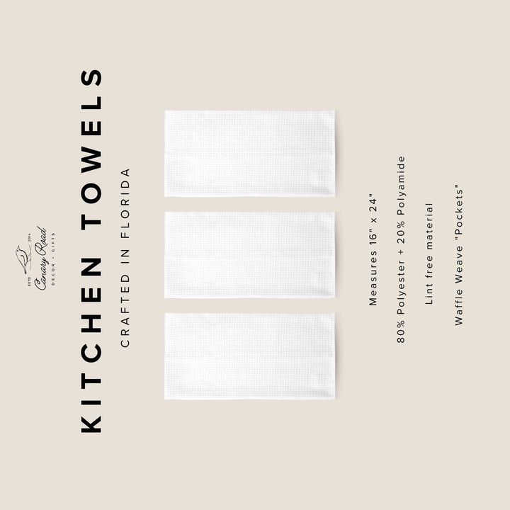 Easter Topiary Bunny Spring Egg Kitchen Towel Waffle Preppy