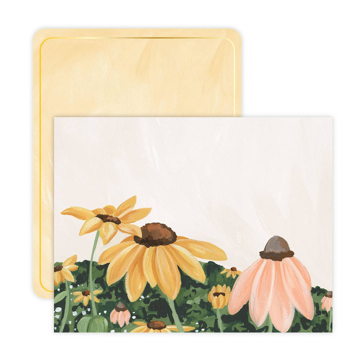 Floral Envelope Flat Note Set