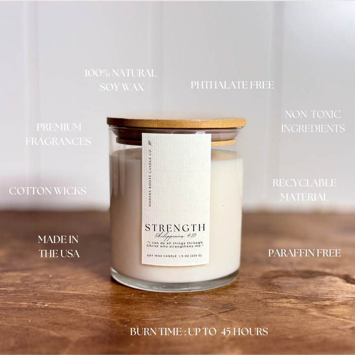 Strength | Palo Santo & sandalwood | 9 oz. Soy Candle