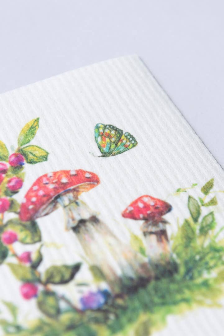 Mushroom Dishcloth Amanita Muscaria Reusable Dishcloth