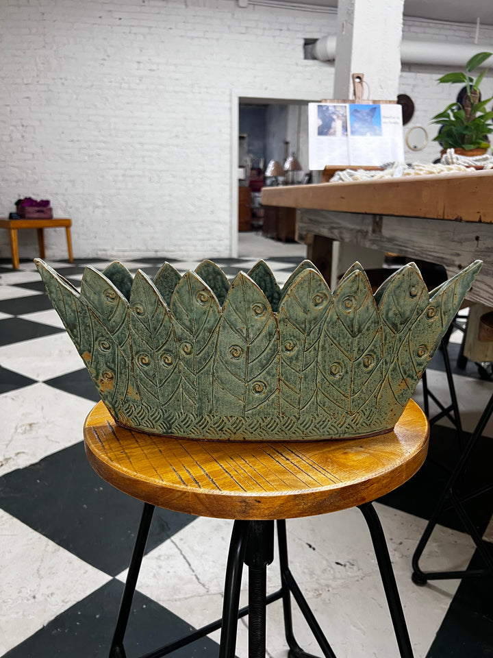 Custom Pottery Long Leave Vase