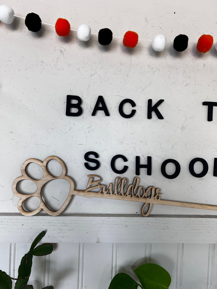 Wooden Bulldog Flower Spirit Picks
