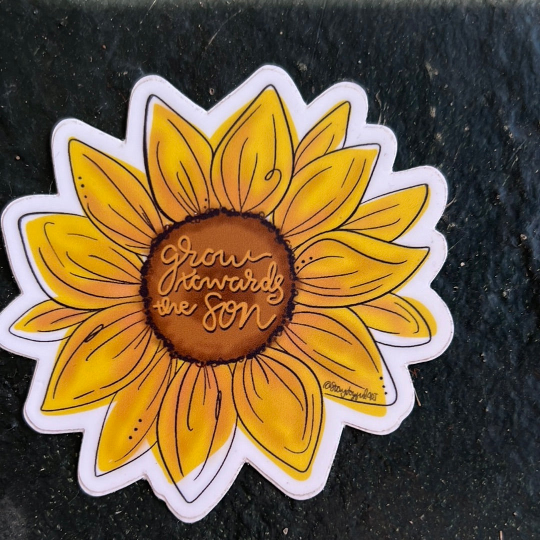 Stay Joyful Grow Towards the SON Flower Sticker