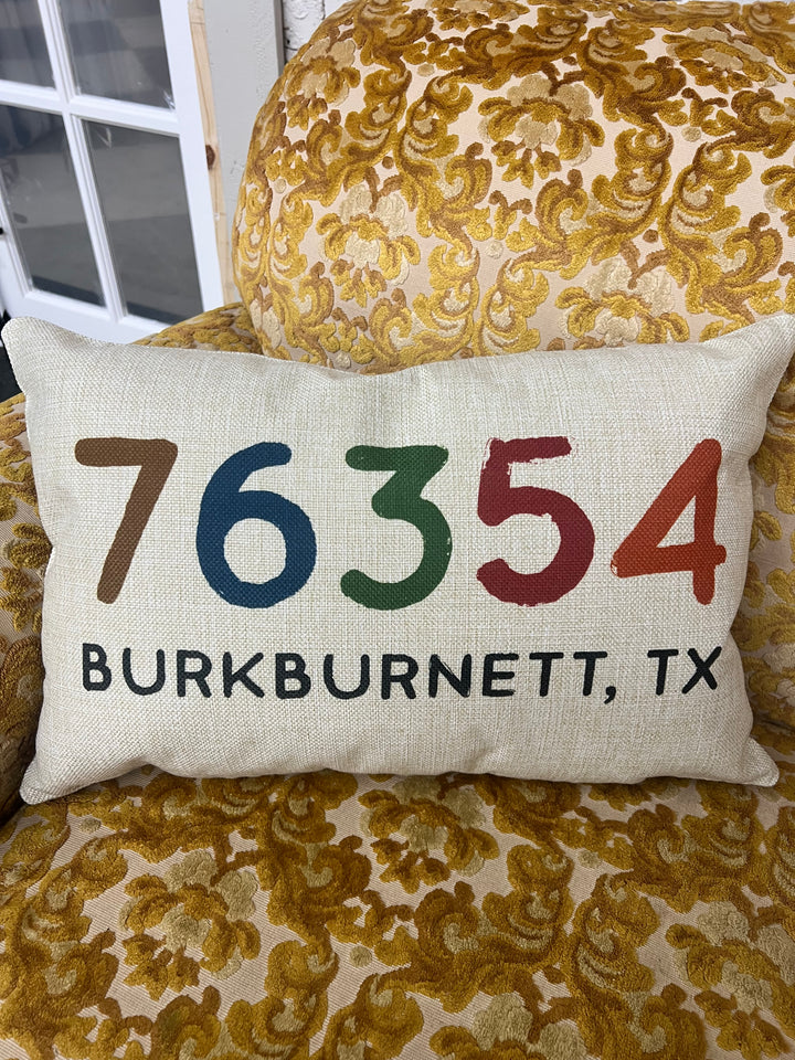 Burkburnett Zip Code Rectangle Pillow