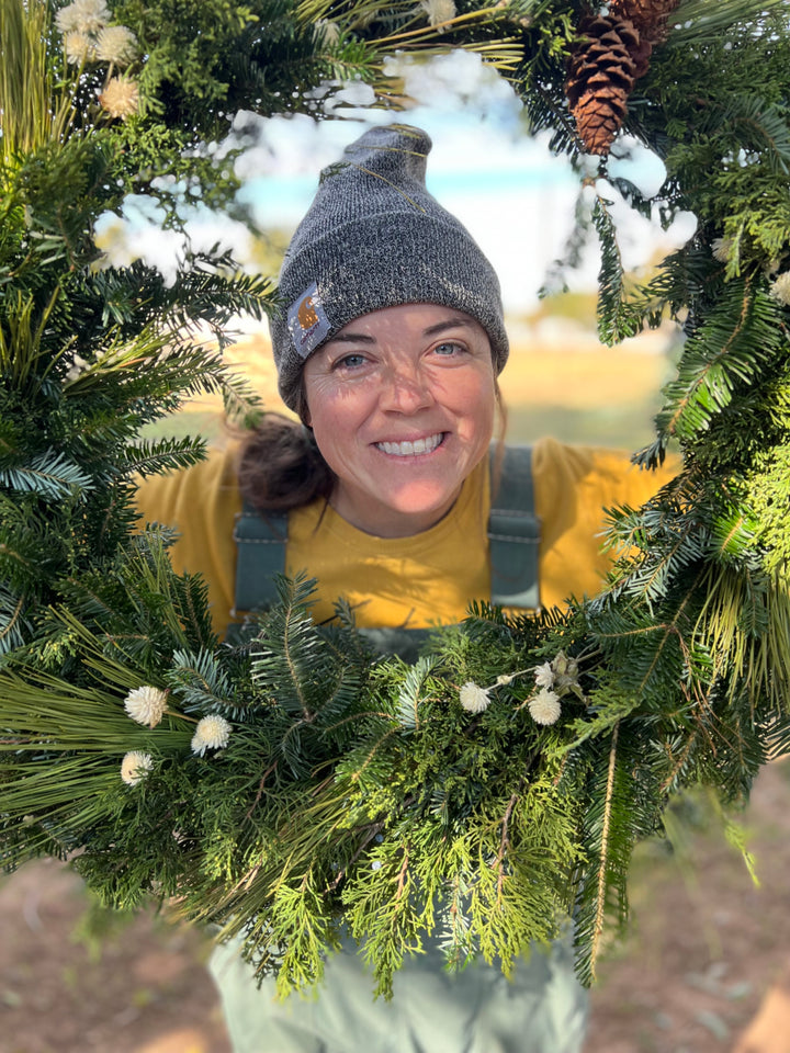 Fresh Mixed Green Winter Wreath