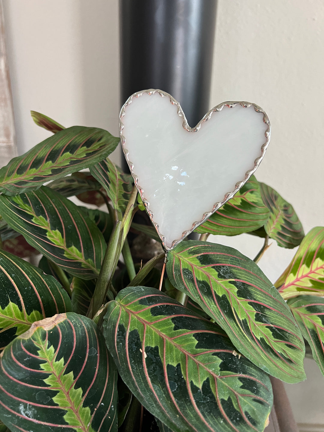 Stained Glass Heart Plant Picks