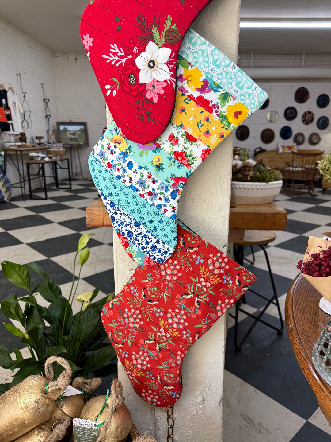 Handmade custom designer Christmas stockings