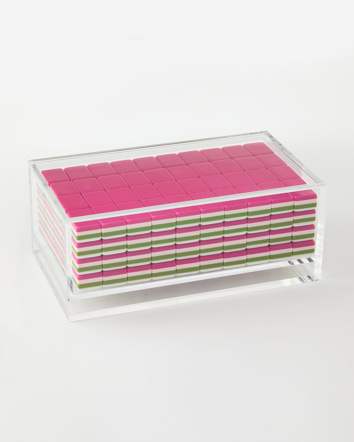 Mahjong Tile Box - Clear Acrylic