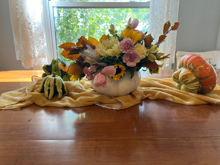 Ceramic Pumpkin Centerpiece