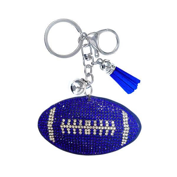 Football Crystal Bling Keychains
