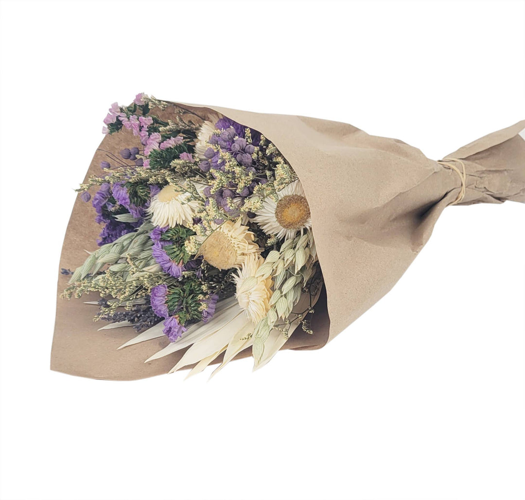 Purple Strawflower Friendship Floral Bouquet