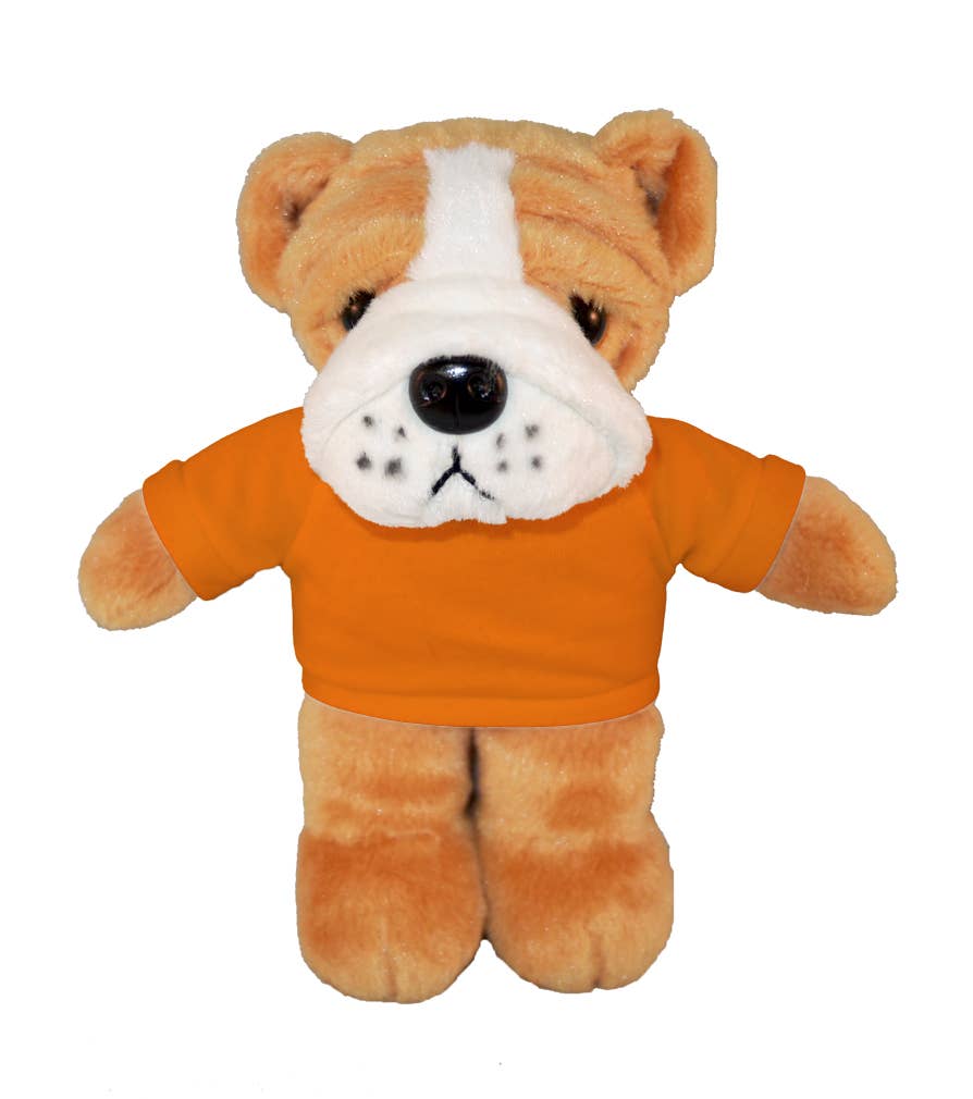 Plush Bulldog Bean Bag animal 8"