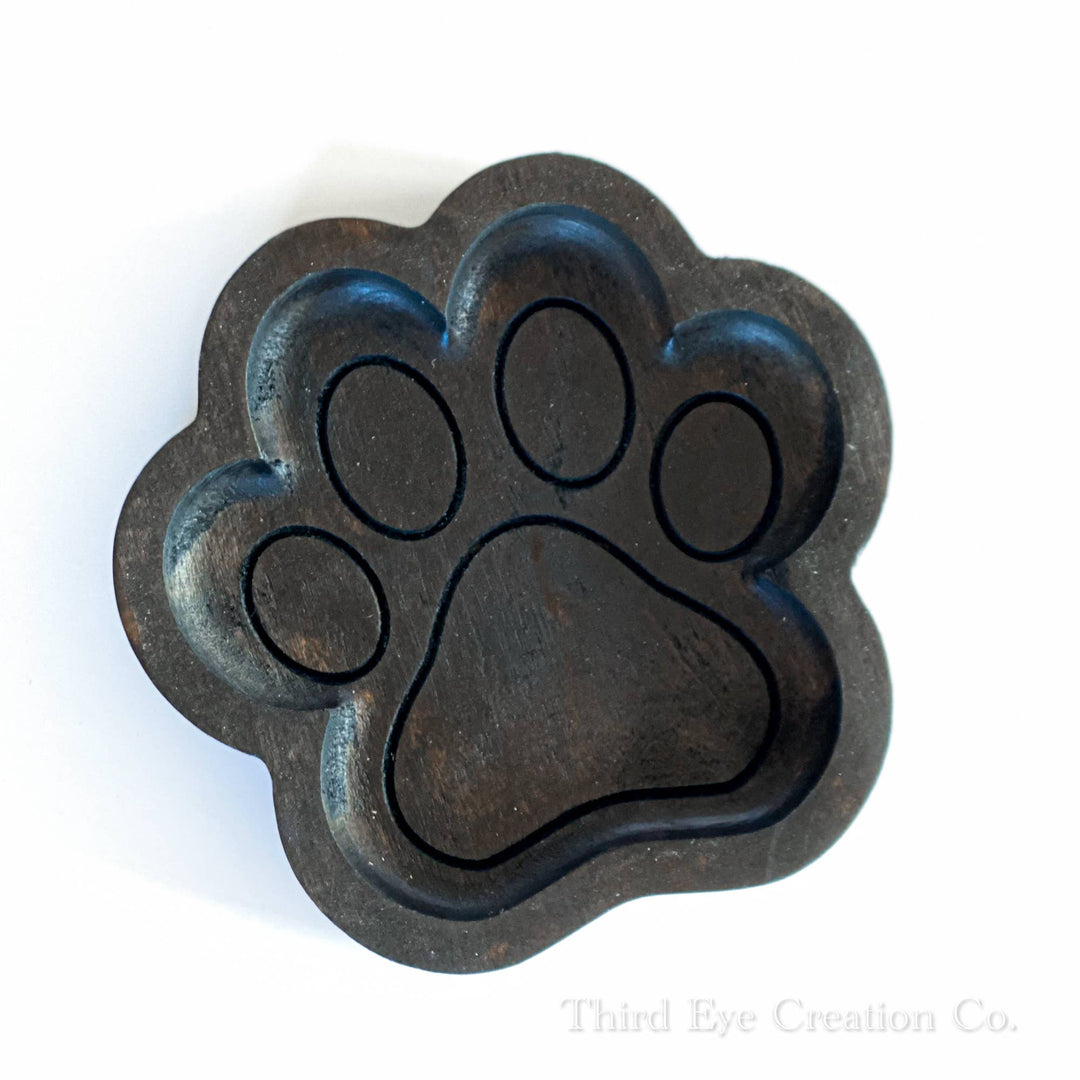 Hardwood Paw Print Tray, Animal Paw Catchall Tray