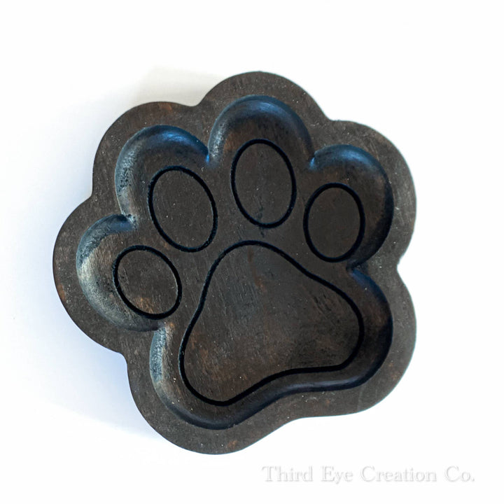 Hardwood Paw Print Tray, Animal Paw Catchall Tray